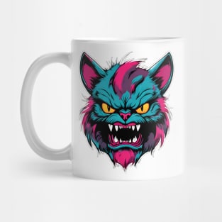 An Angry Cat with Grinning Face Mug